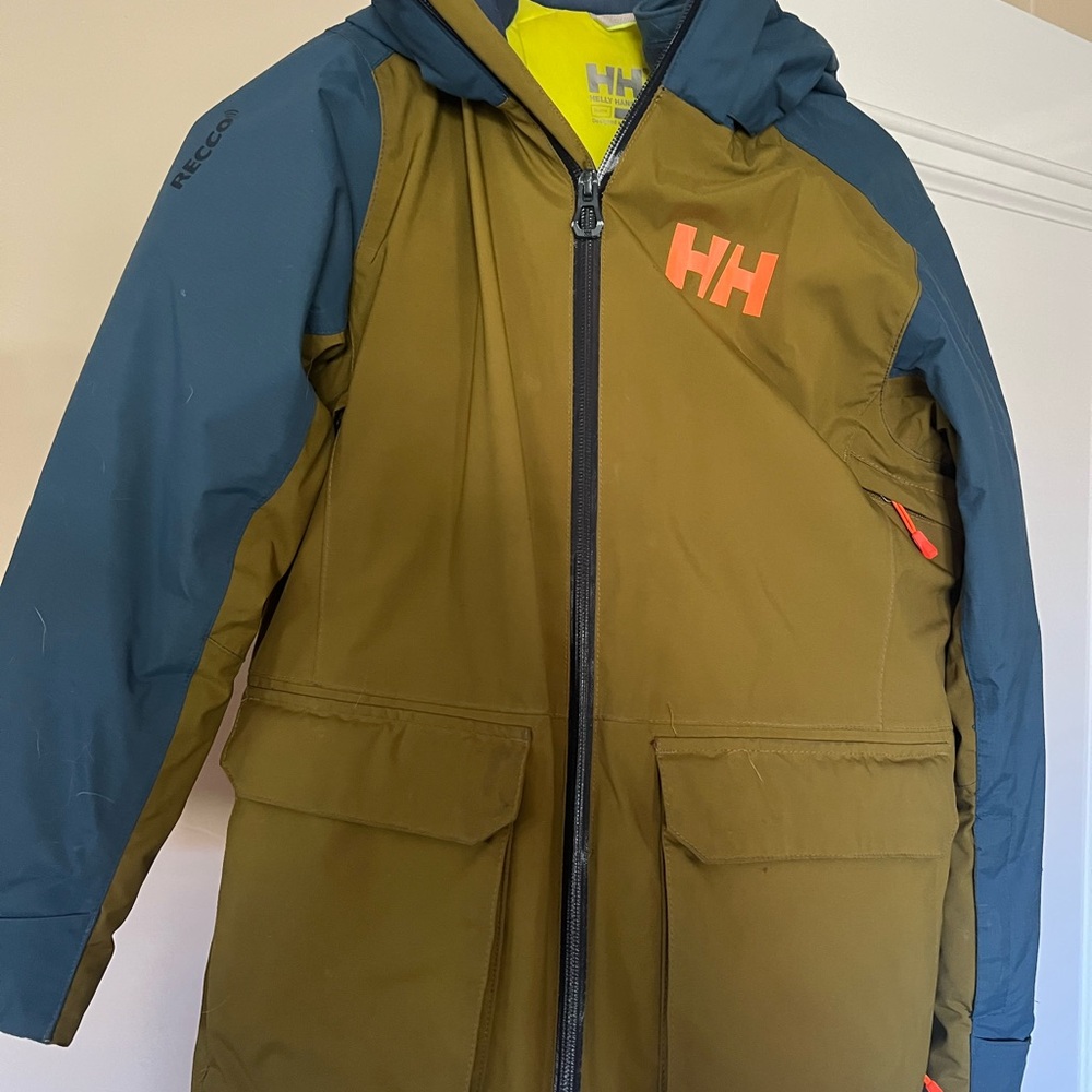 Helly Hansen Kids' Olive and Navy Snow Parka